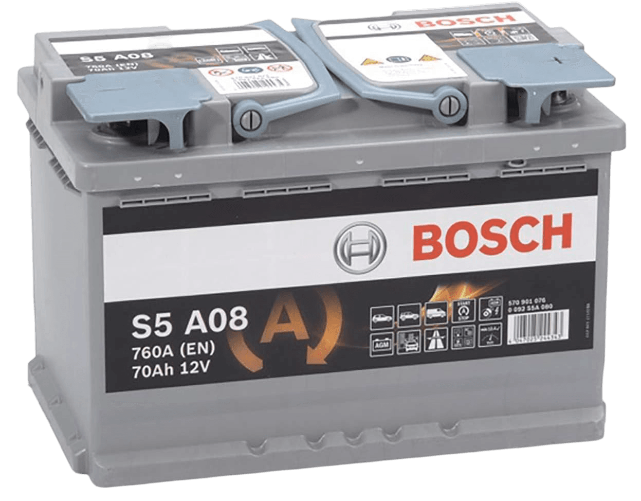 BATTERIE BOSCH AGM 70AH 760A (L3 BOSCH AGM START-STOP)