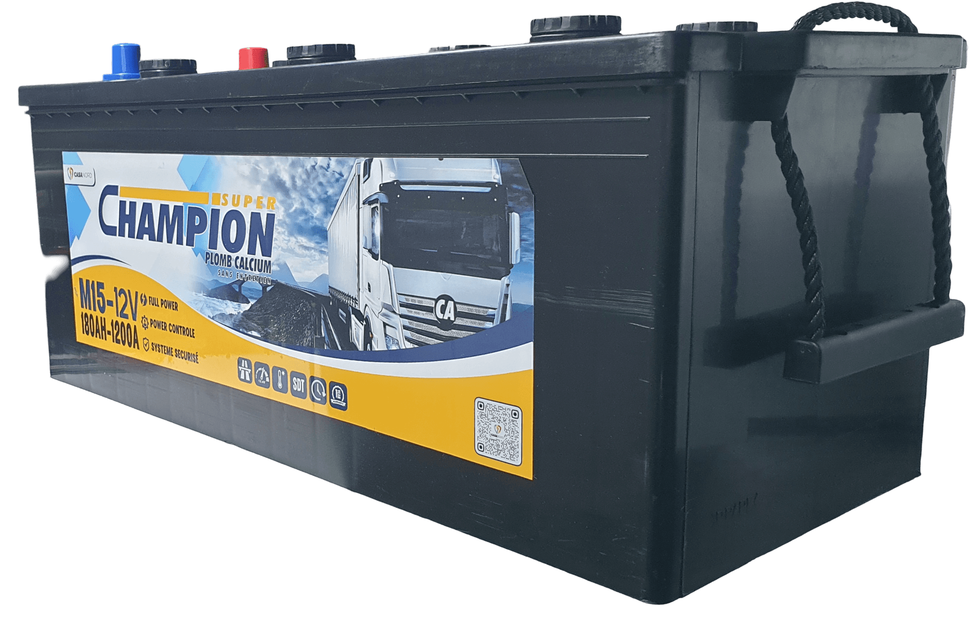 BATTERIE CHAMPION 12V 180AH 1200A (M15 SANS GARANTIE)